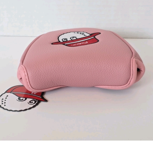 Malbon Golf Fishermans Bucket Hat Mallet Putter Headcover Pink Magnetic NEW - Picture 7 of 11